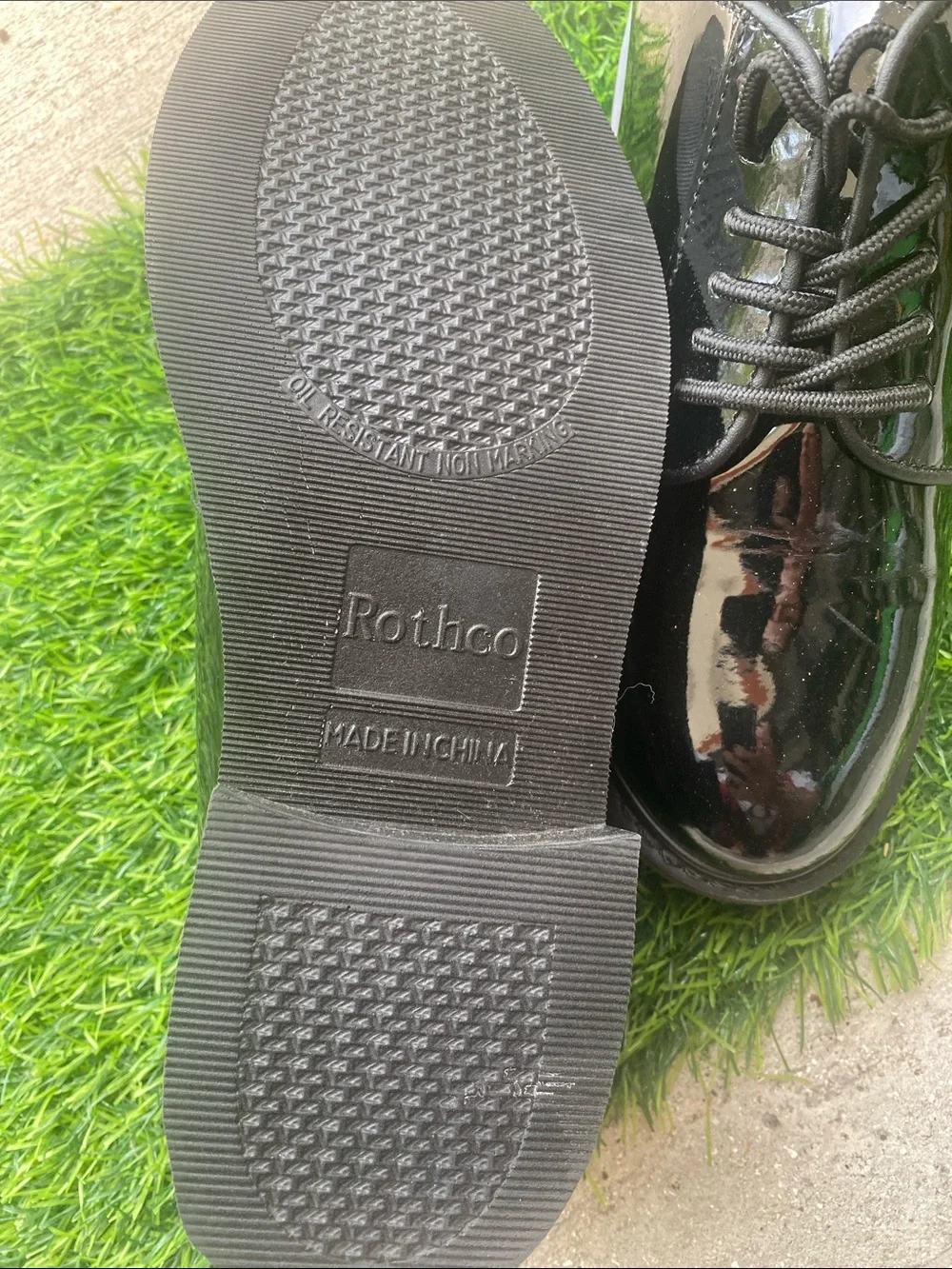 Rothco Black Patent Lace-Up Oxfords